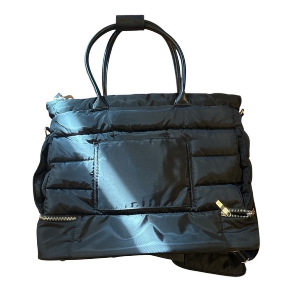 Black Quilted Tote Bag - Picture 2 of 4